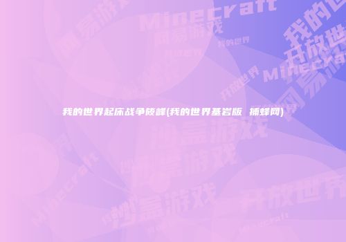我的世界起床战争筱峰(我的世界基岩版 捕蜂网)