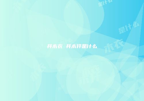 井木衣 井木犴是什么