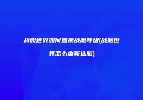 战舰世界如何置换战舰等级(战舰世界怎么重新选服)