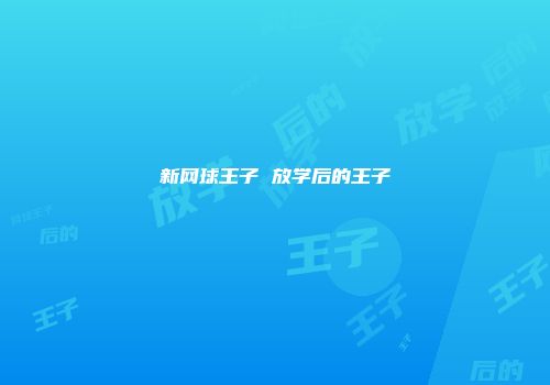 新网球王子 放学后的王子