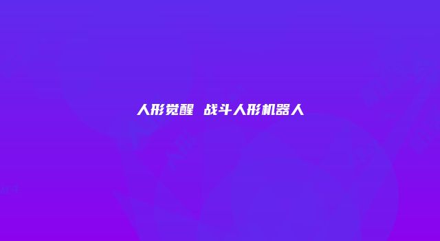 人形觉醒 战斗人形机器人