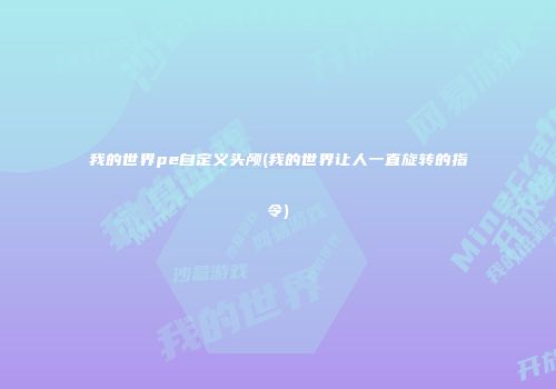 我的世界pe自定义头颅(我的世界让人一直旋转的指令)