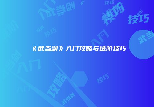 《武当剑》入门攻略与进阶技巧