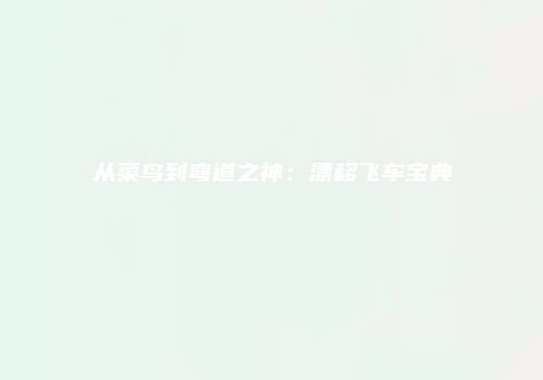 从菜鸟到弯道之神:漂移飞车宝典