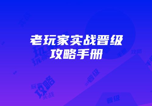 老玩家实战晋级攻略手册